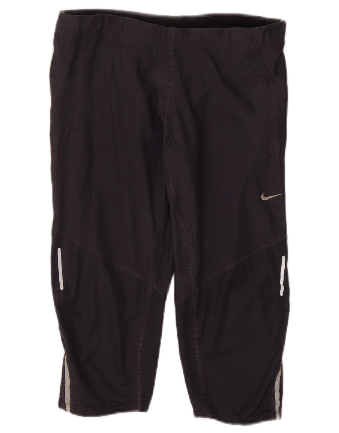 Nike Ženske Dri Fit Capri Leggings UK 12 Medium Gray Poliester