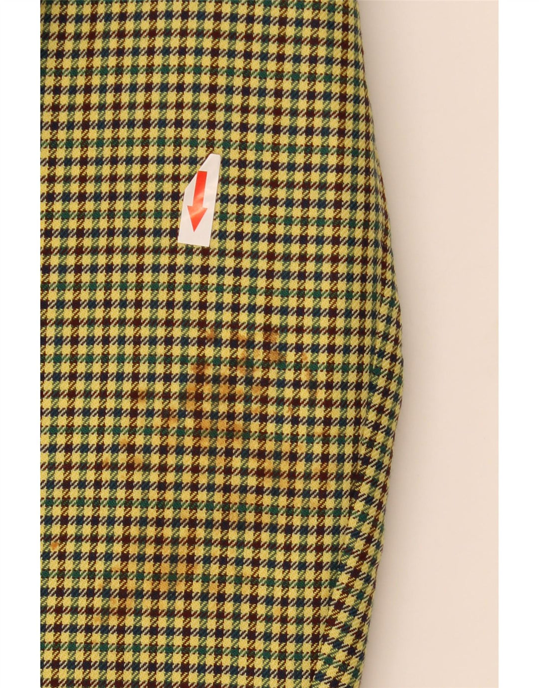 Vintage muška jakna s 2 gumba IT 56 3XL Žuta vunena hrskava zuba