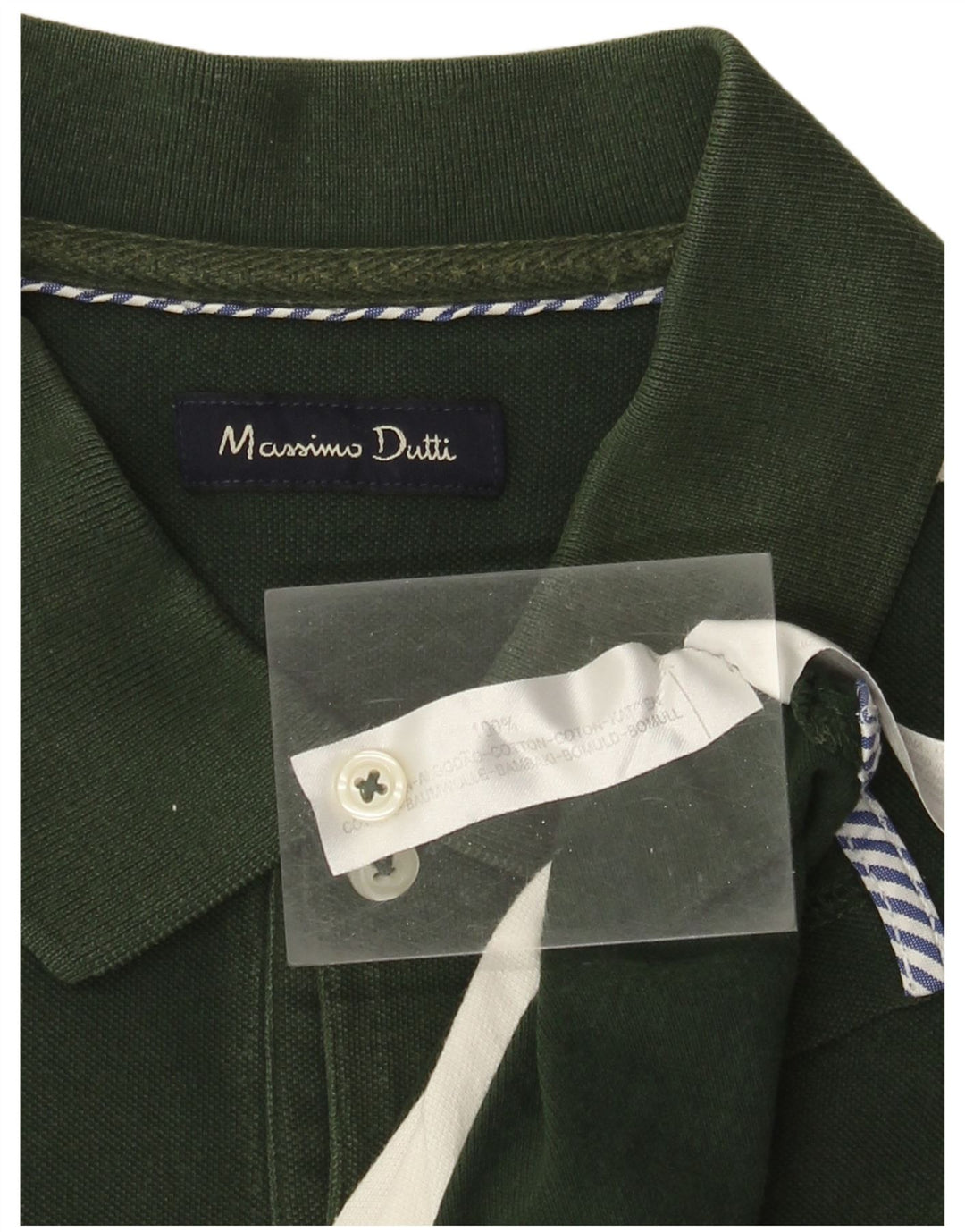 Massimo Dutti muška polo majica s velikim zelenim prugama od pamuka