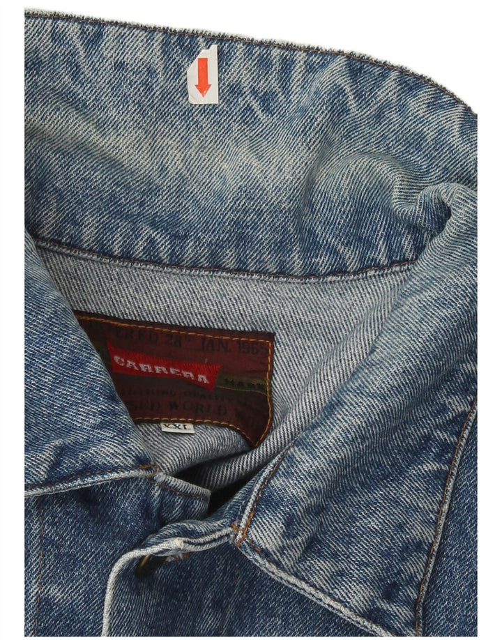 CARRERA Mens Denim Jacket UK 44 2XL Blue