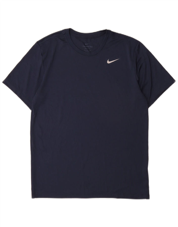 Nike Dri Fit T-Shirt Top srednji tamnoplavi poliester