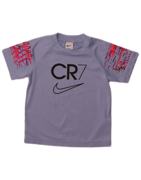 Nike Girls Cristiano Ronaldo Graphic T-Shirt Top 6-7 Years Large Purple