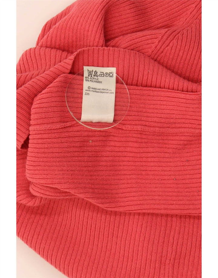 Marks & Spencer ženski kratki pulover s ovratnikom UK 14 srednje crvena