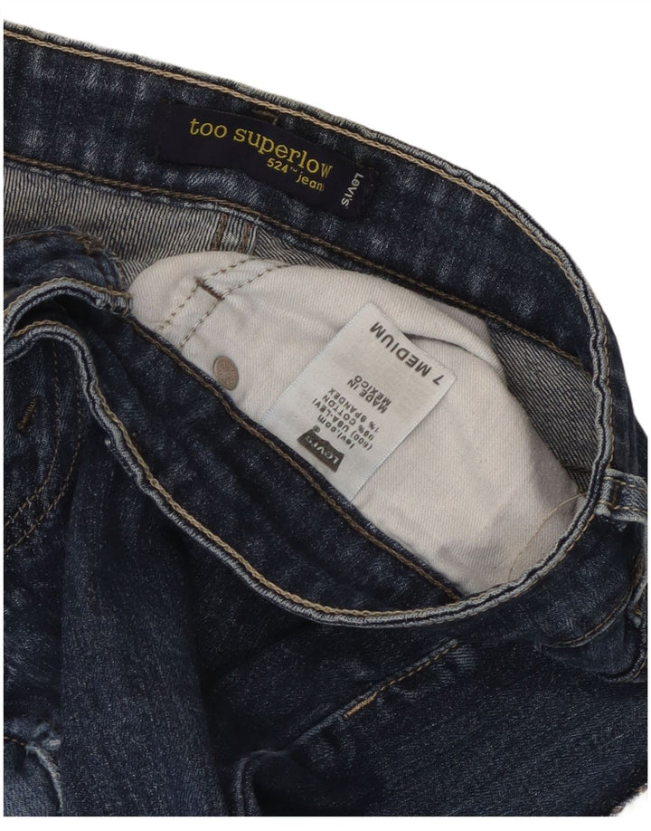 Levi's ženske 524 super niske uske traperice US 7 srednje W32 L30 plavi pamuk