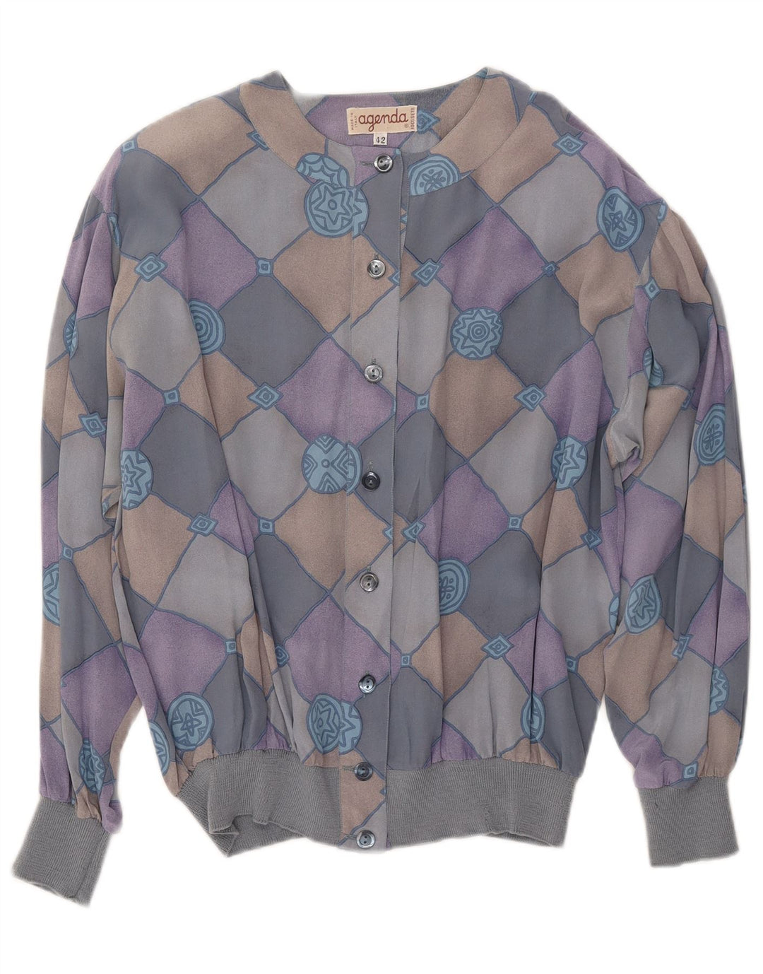 AGENDA Ženska košulja bluza IT 42 srednje plava karirana svila