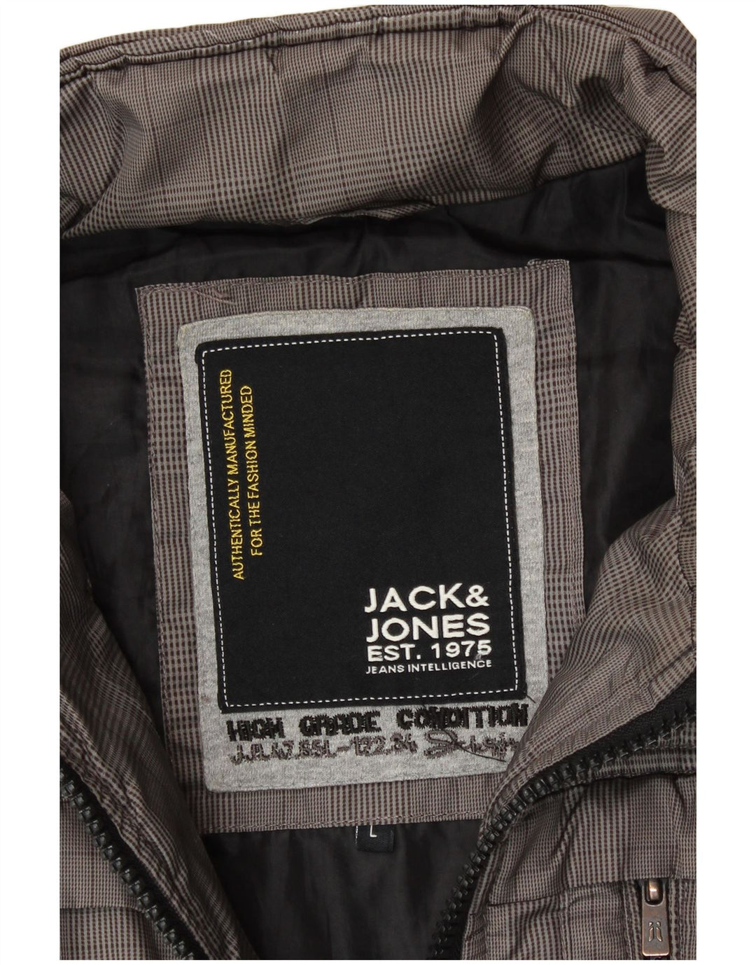 JACK & JONES Muška jakna UK 40 velika siva karirana