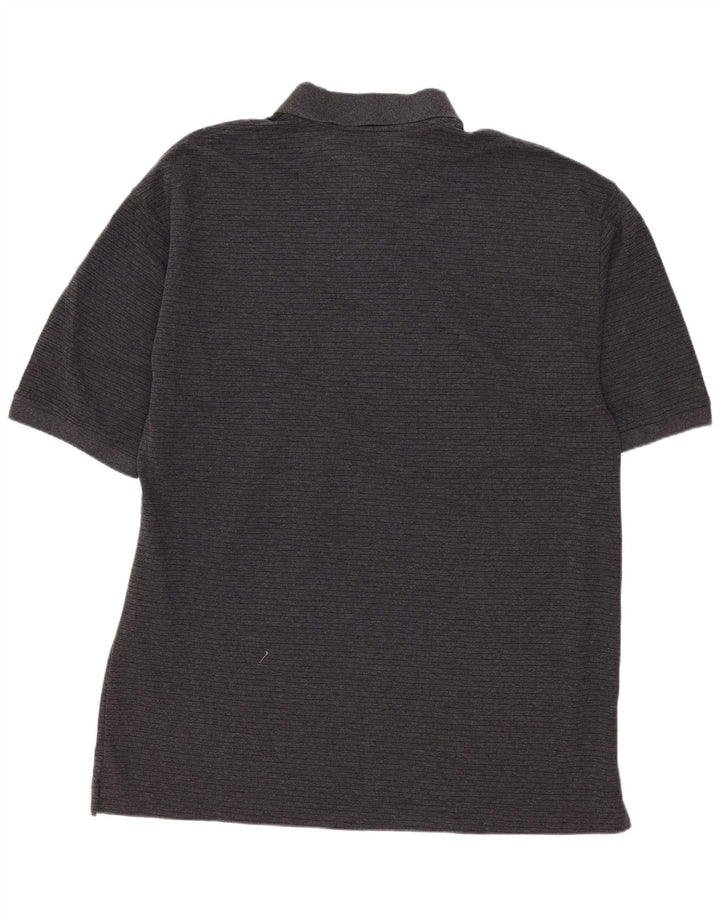 DOCKERS Muška polo majica za golf, veliki pamuk na sive pruge