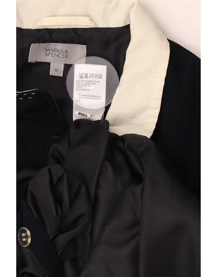 Marks & Spencer ženska bomber jakna UK 16 veliki tamnoplavi poliester