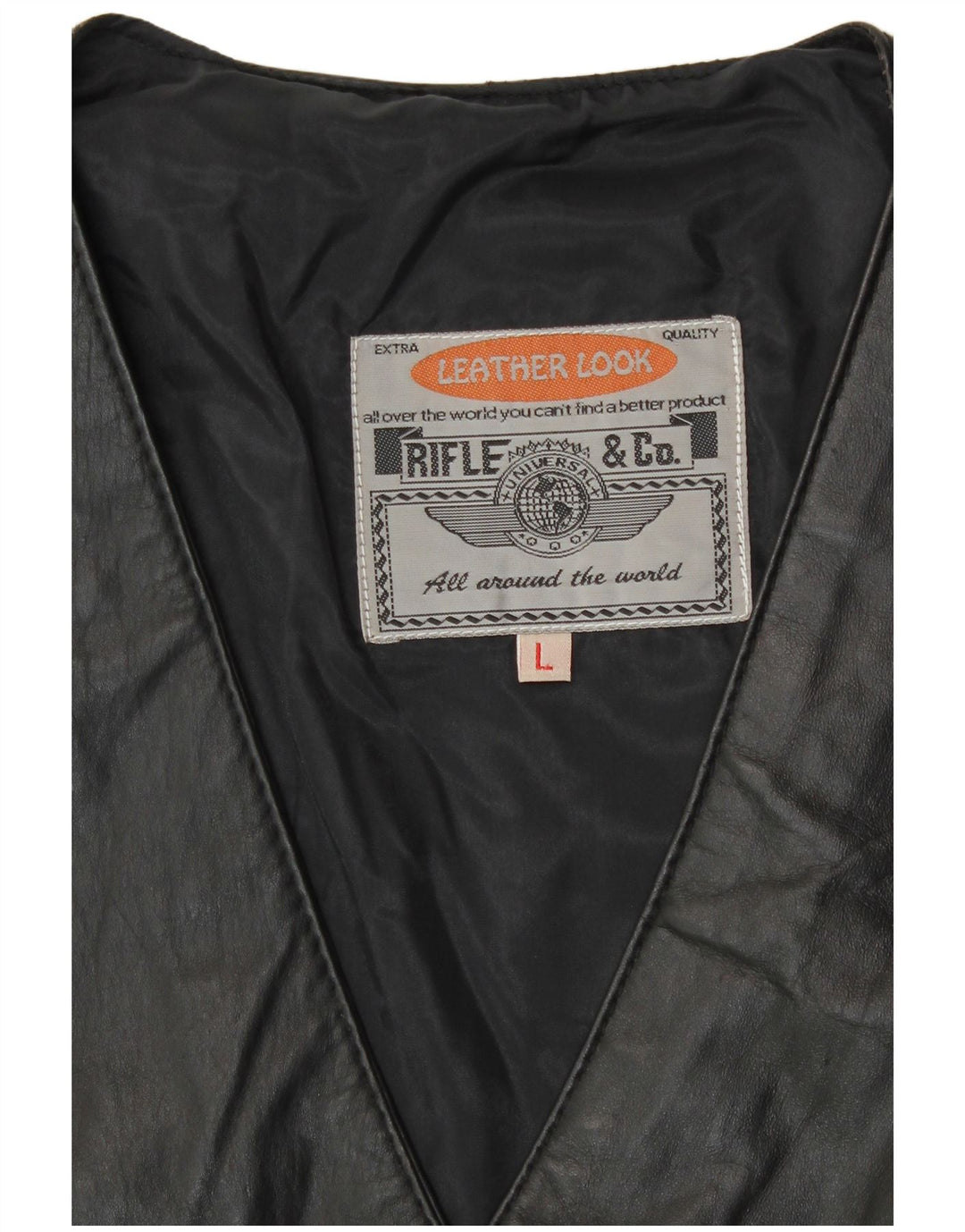 Rifle ženski kožni prsluk UK 16 veliki crni biciklist