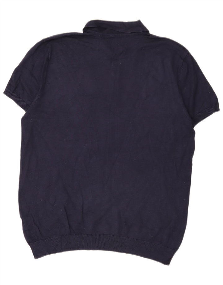 Zara muška polo majica velika tamnoplava viskoza