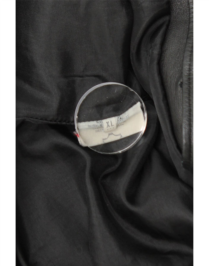 VINTAGE ženski kožni kaput UK 18 XL crna koža