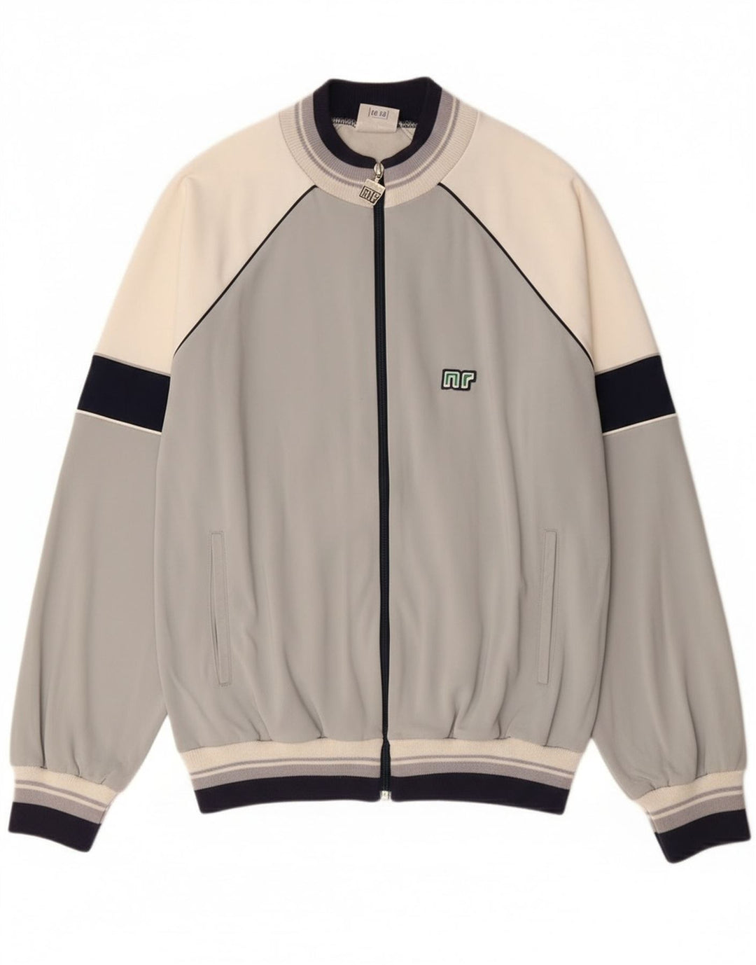 Vintage muška gornja jakna trenirke IT 52 Large Grey Colourblock