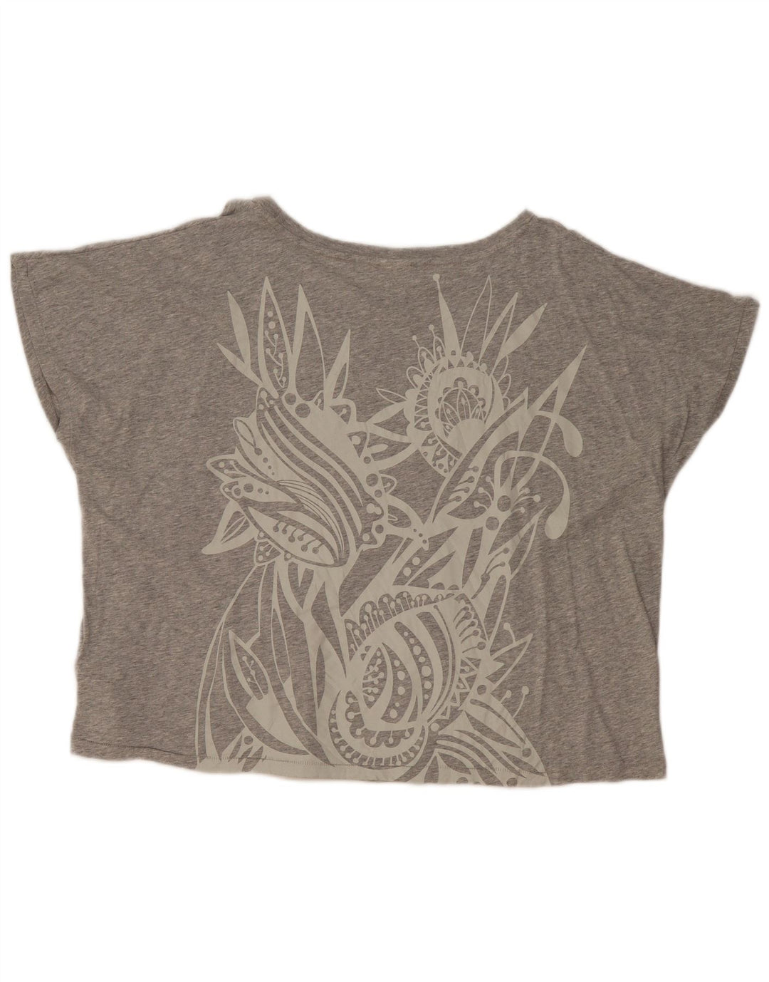 Diesel Ženska prevelika majica kratkih rukava s grafičkim motivima UK 14 srednje sivi pamuk