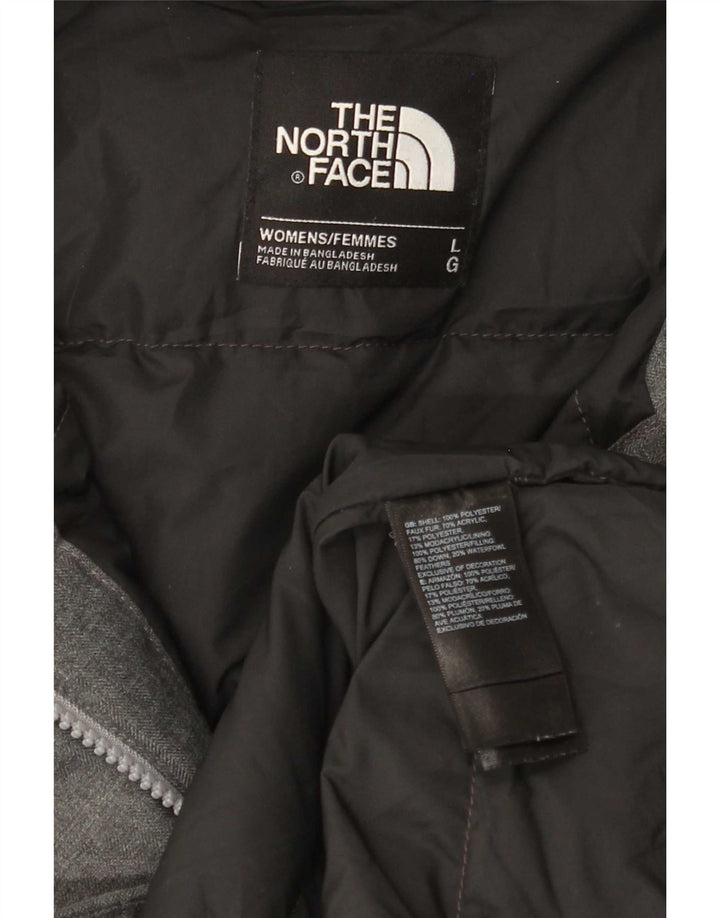 The North Face ženski podstavljeni kaput s kapuljačom UK 16 veliki sivi poliester
