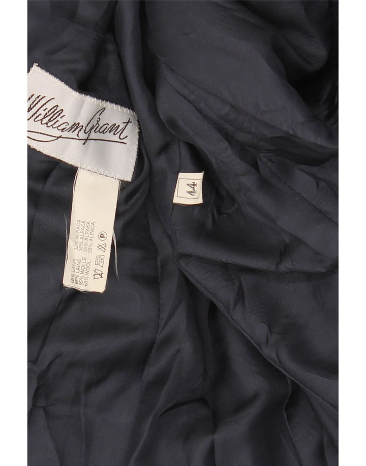 VINTAGE Ženska jakna sa 2 gumba IT 44 Srednja tamnoplava karirana vuna