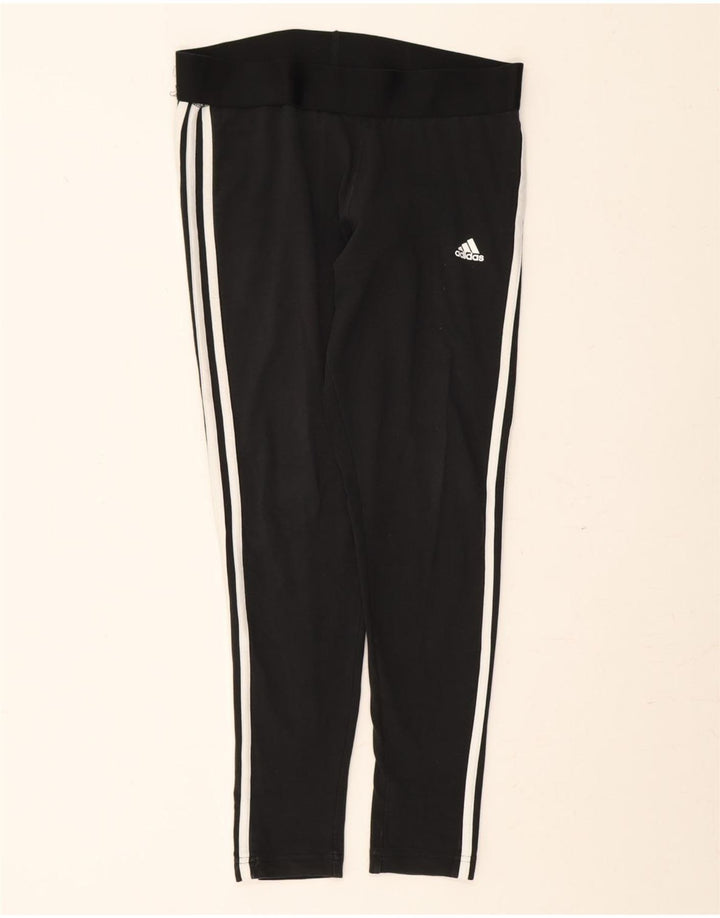 ADIDAS Womens Leggings UK 16/18 Large Black Vintage Adidas and Second-Hand Adidas from Messina Hembry 