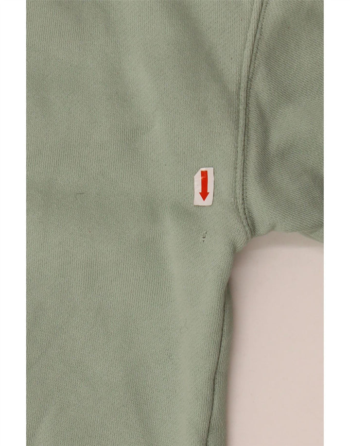 ADIDAS ženski kratki kratki džemper s kapuljačom UK 8 Mali zeleni pamuk