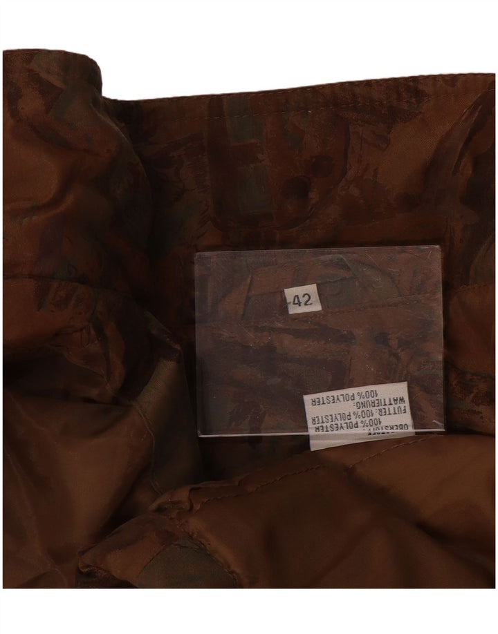 VINTAGE Ženska široka kabanica s apstraktnim uzorkom EU 42, velika smeđa