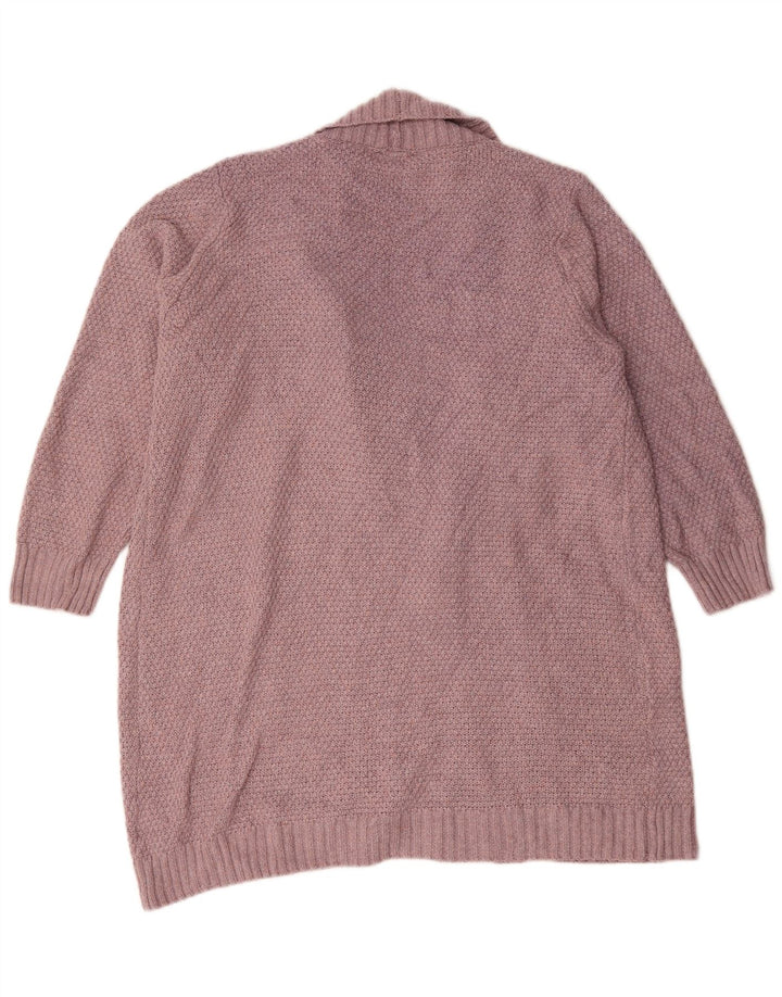 Autograph ženski otvoreni kardigan pulover UK 18 XL ružičasti poliester