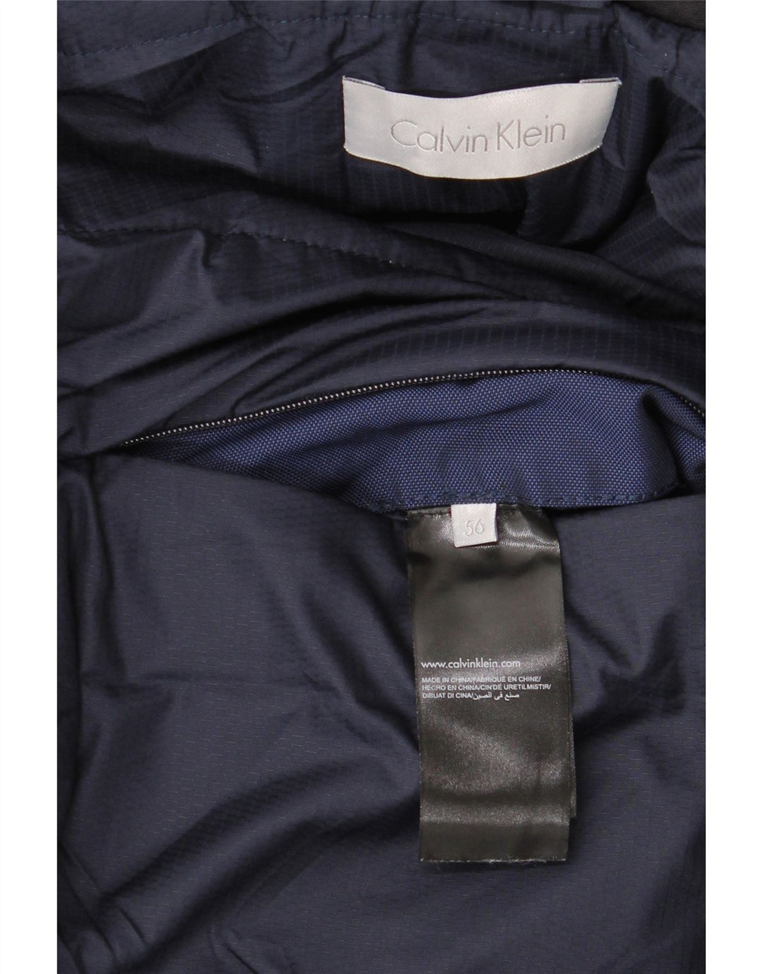 CALVIN KLEIN muška vjetrovka s kapuljačom IT 56 3XL tamnoplavi poliester