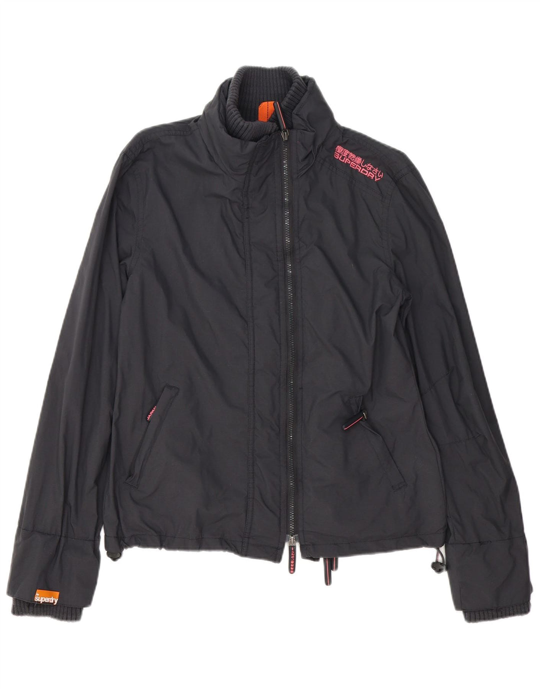 SUPERDRY ženska kišna jakna s grafičkim motivima UK 16 veliki sivi poliester