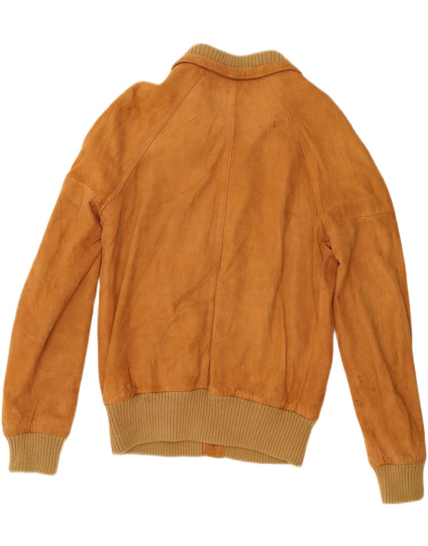 Vintage muška bomber jakna od brušene kože IT 54 2XL smeđa koža
