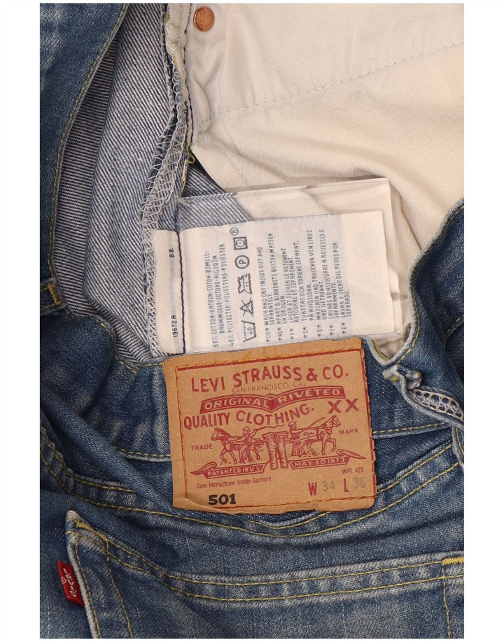 Levi's muške 501 ravne traperice W34 L29 plavi pamuk