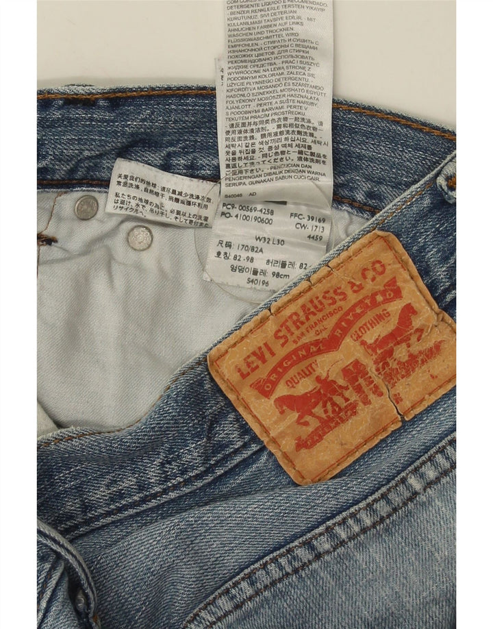 LEVI'S muške ravne traperice W32 L26 plavi pamuk