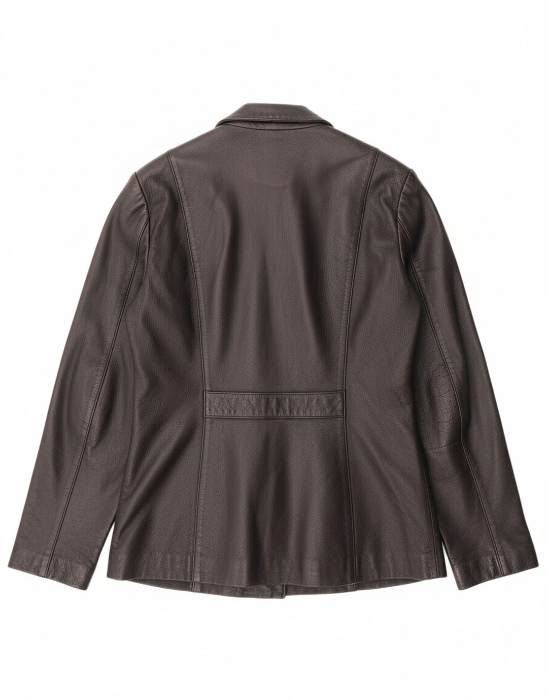 OUTER EDGE Womens Leather Jacket UK 12 Medium Black Leather