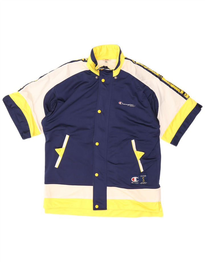 CHAMPION Mens Loose Fit Graphic Tracksuit Top Jacket Small Navy Blue