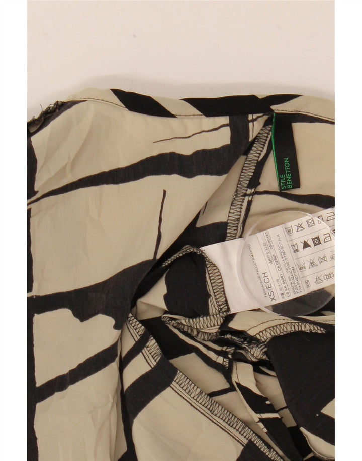 Benetton ženska pomična haljina s apstraktnim uzorkom UK 6 XS od bijelih poliestera