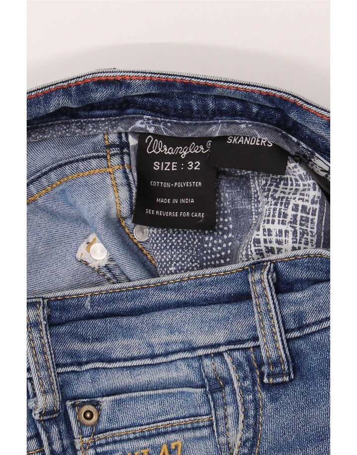 Wrangler muške uske traperice Skanders W32 L34 plavi pamuk