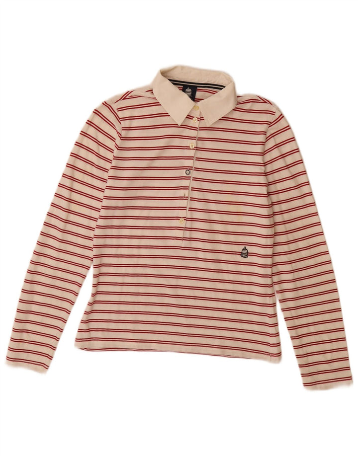 MARINA YACHTING Ženska polo majica za ragbi UK 12 srednje bijele pruge