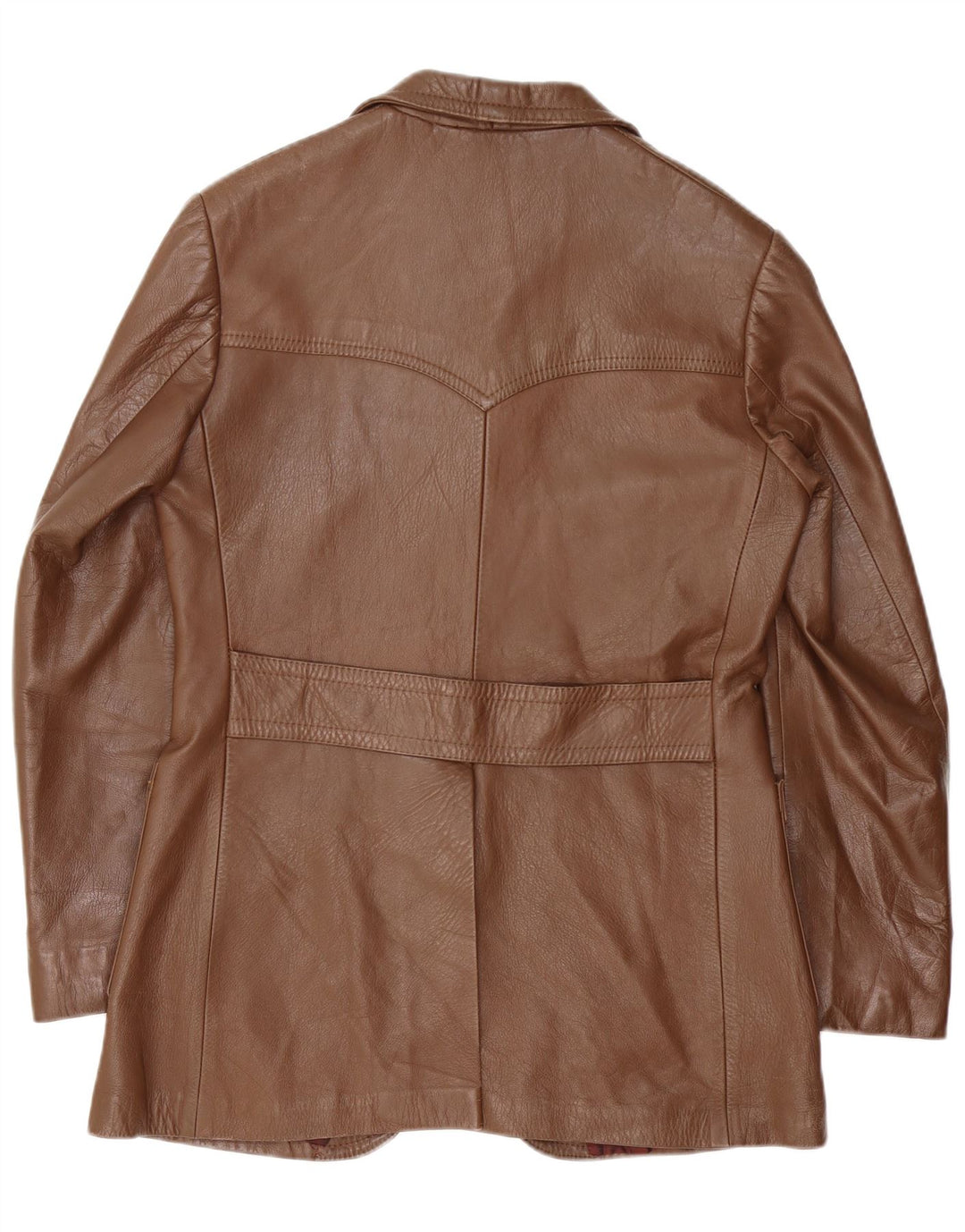 Vintage muška kožna jakna sa 3 gumba EU 50 veliki smeđi antilop