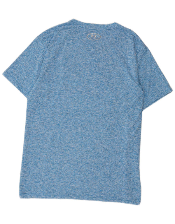 Under Armour Mens Heat Gear T-Shirt Top XL Blue Flecked