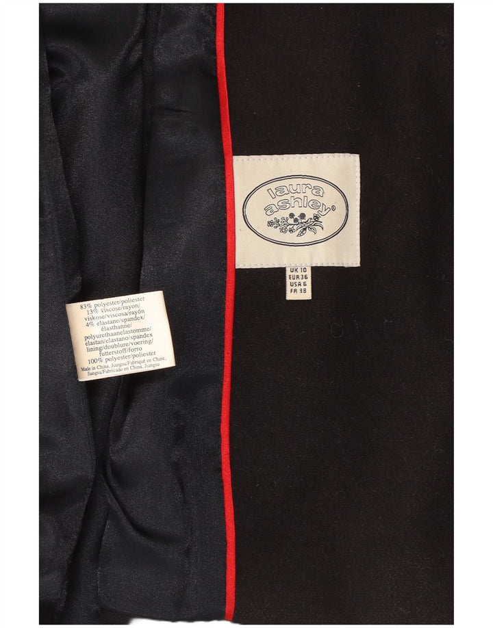 LAURA ASHLEY Ženska jakna s kapuljačom s 5 gumba UK 10 Mala tamnoplava