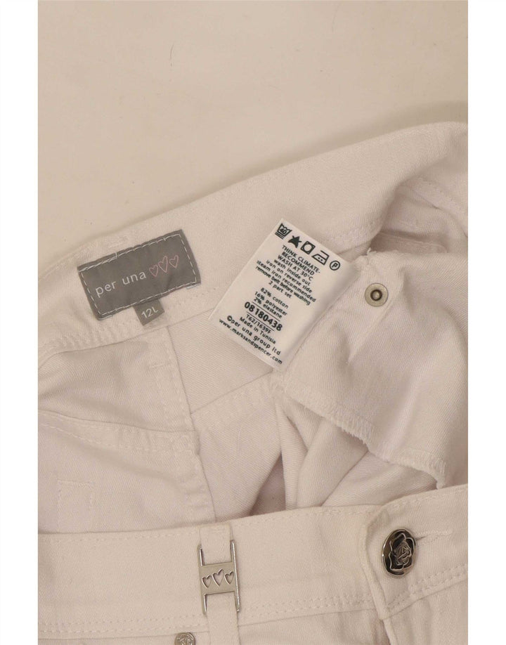 Marks & Spencer ženske traperice Per Una Bootcut UK 12 Srednje W30 L32 Bijele