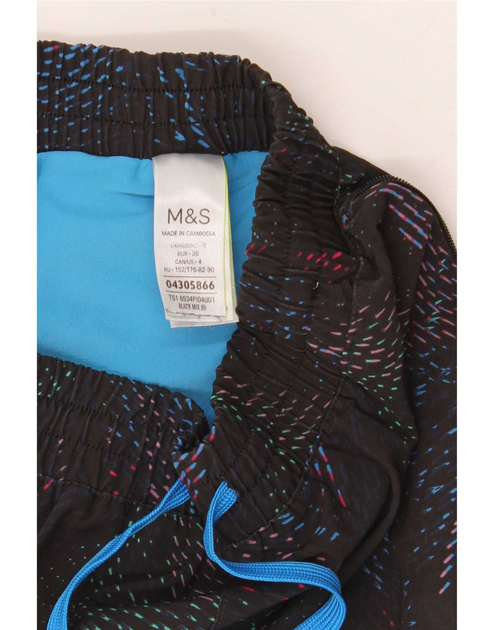 Marks & Spencer ženske sportske kratke hlače UK 8 mali crni poliester na točkice