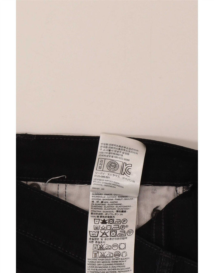 Levi's muške skraćene ravne traperice W31 L25 crni pamuk