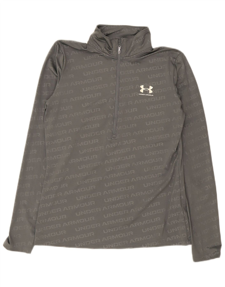 Under Armour muška trenirka s izrezom s patentnim zatvaračem, srednji sivi poliester