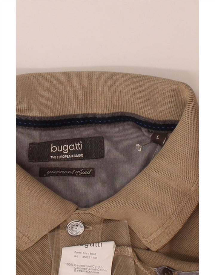 BUGATTI Mens Polo Shirt Large Brown Cotton Vintage Bugatti and Second-Hand Bugatti from Messina Hembry 