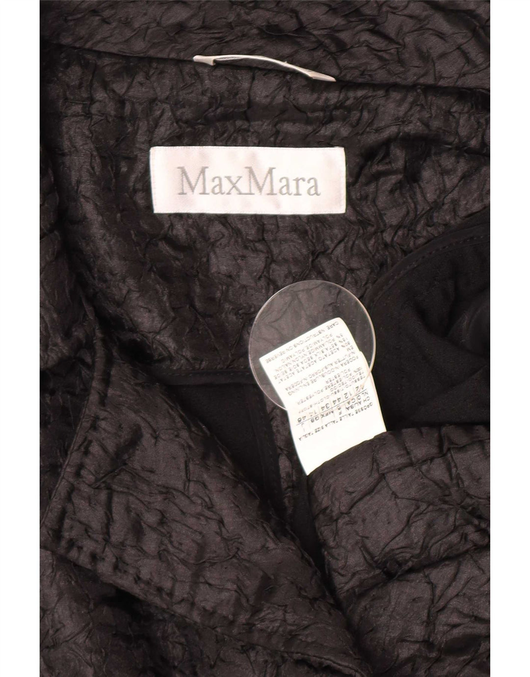 Max Mara ženska jakna otvorenog sakoa UK 12 Srednje crni poliester