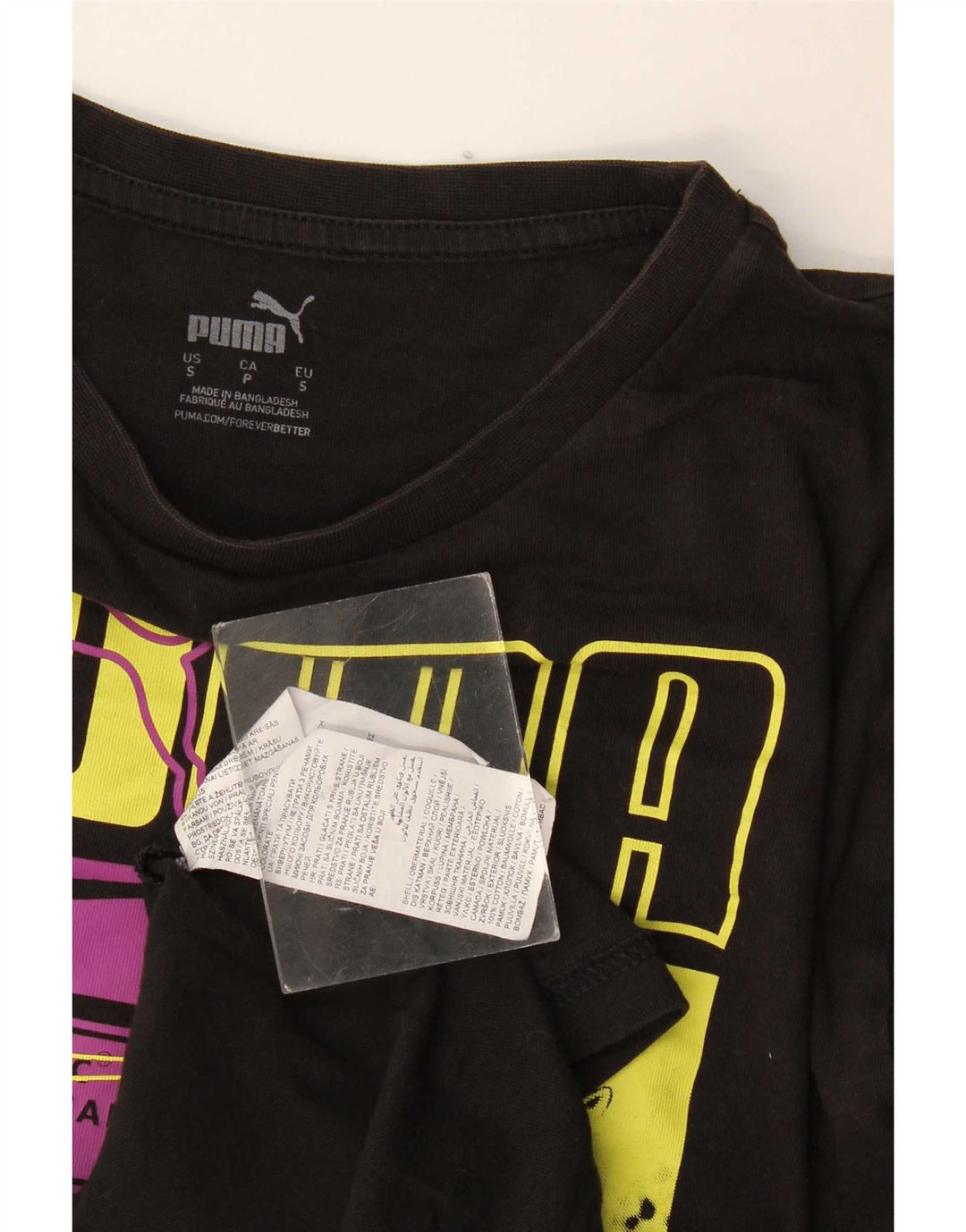 Puma muška majica kratkih rukava s grafičkim motivima, mali crni pamuk