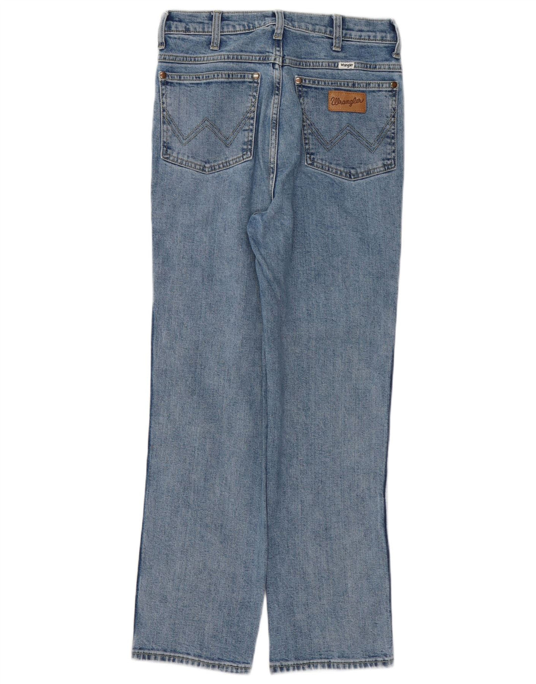 WRANGLER Ženske ravne traperice visokog struka Wild West W27 L27 Plavi pamuk