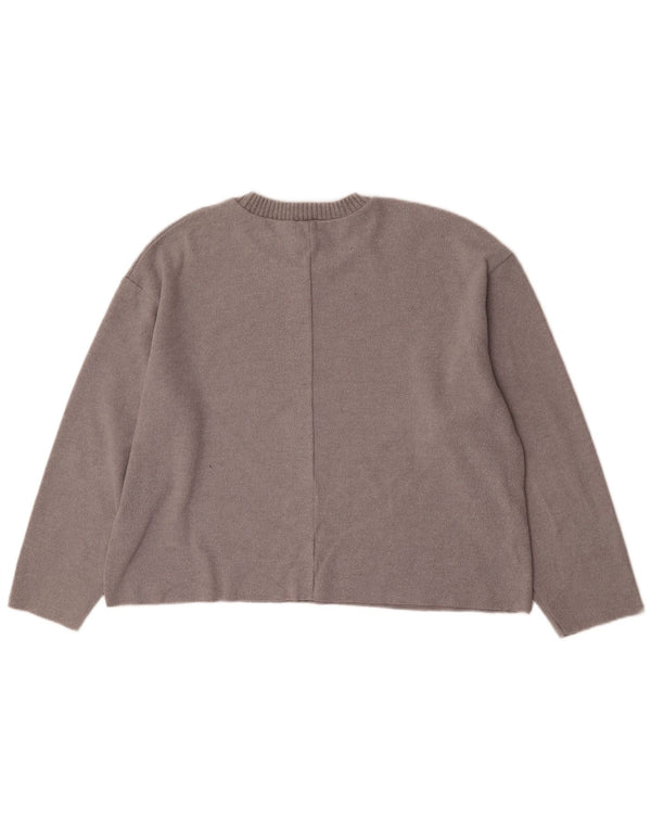 Zara ženski pulover s okruglim izrezom UK 14 Large Grey