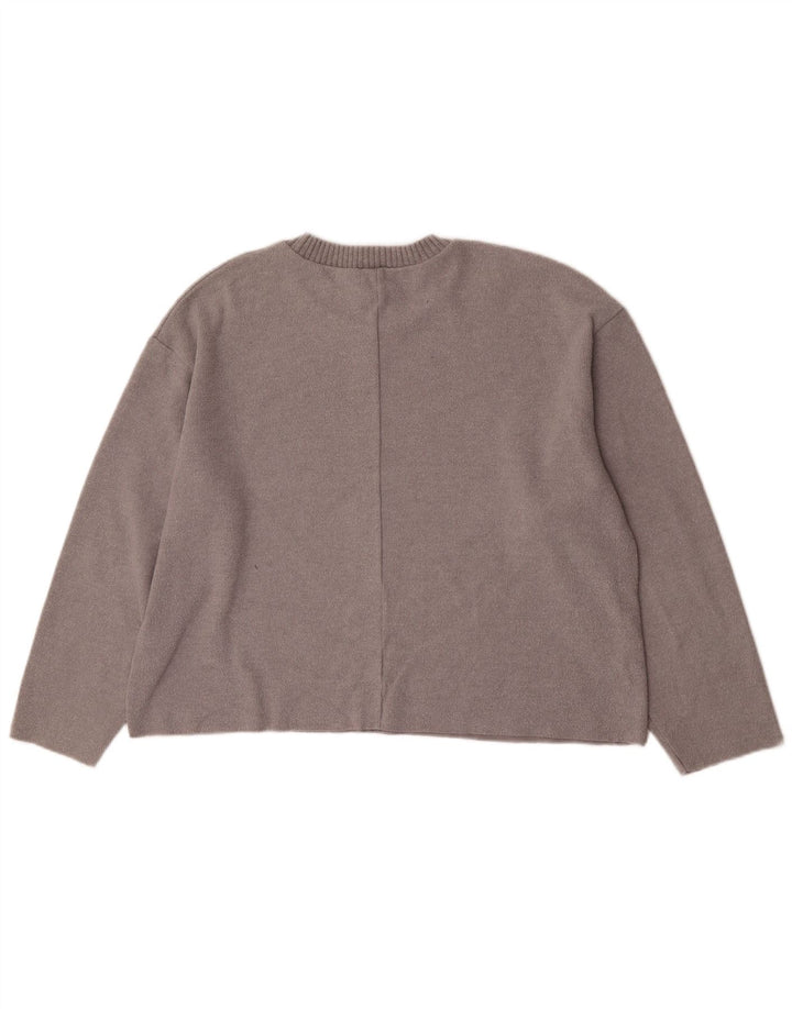 Zara ženski pulover s okruglim izrezom UK 14 Large Grey