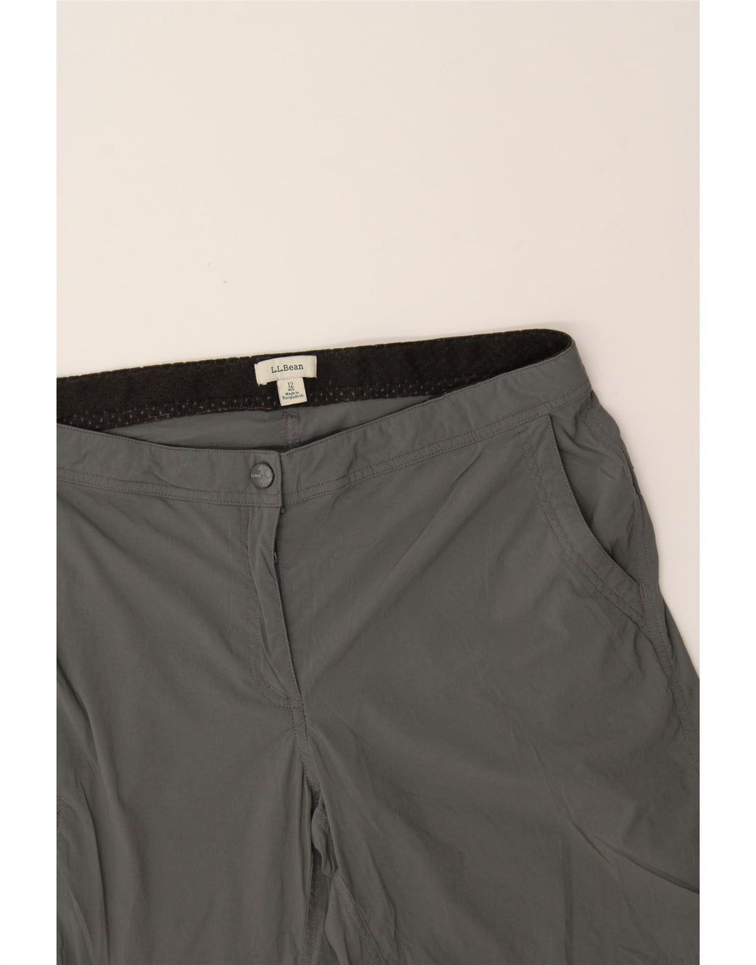 L.L.BEAN Womens Cargo Shorts US 12 Large W30 Grey Nylon Vintage L.L.Bean and Second-Hand L.L.Bean from Messina Hembry 
