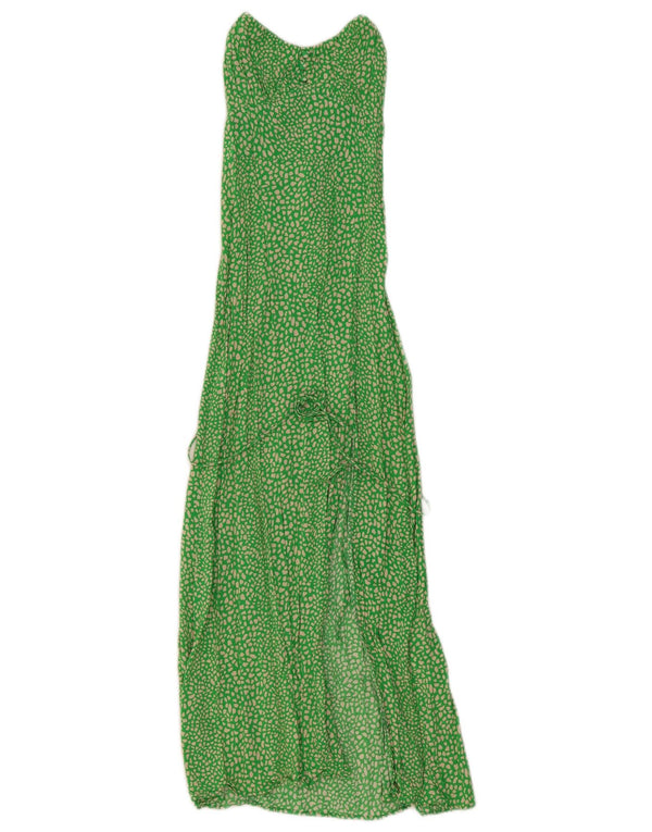 Zara ženska maksi haljina UK 4 XS zeleni životinjski print