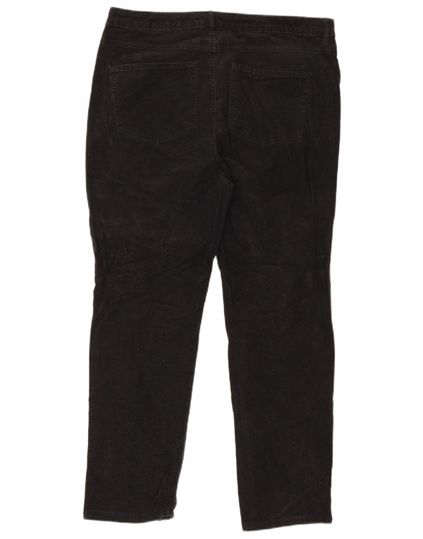 Marks & Spencer ženske ravne hlače od samta UK 18 XL W36 L27 crne
