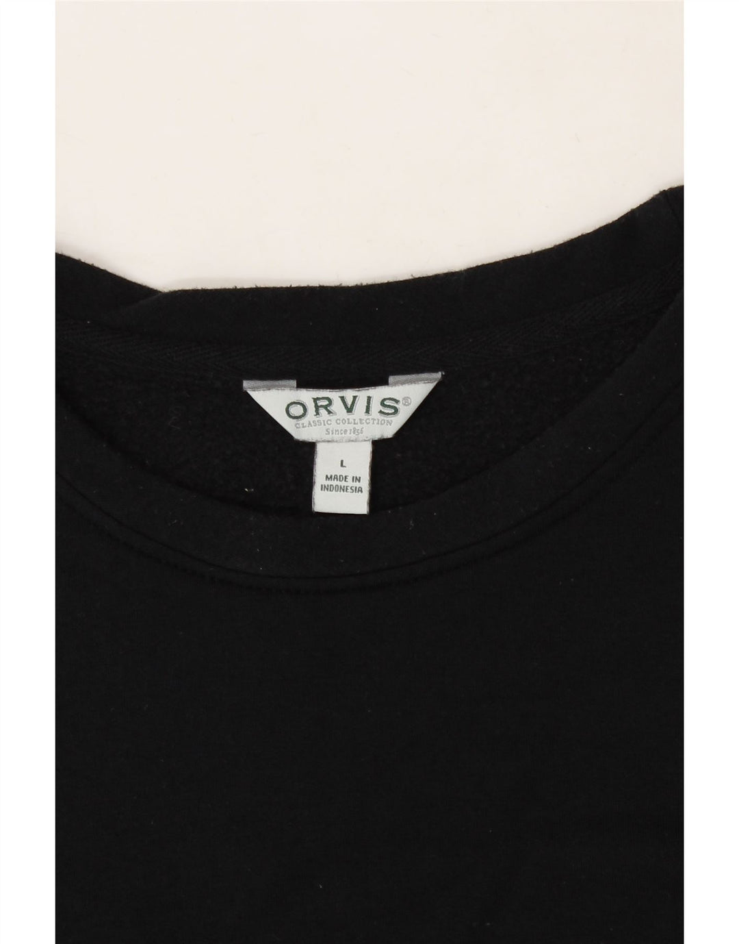 ORVIS Mens Sweatshirt Jumper Large Black Modal Vintage Orvis and Second-Hand Orvis from Messina Hembry 